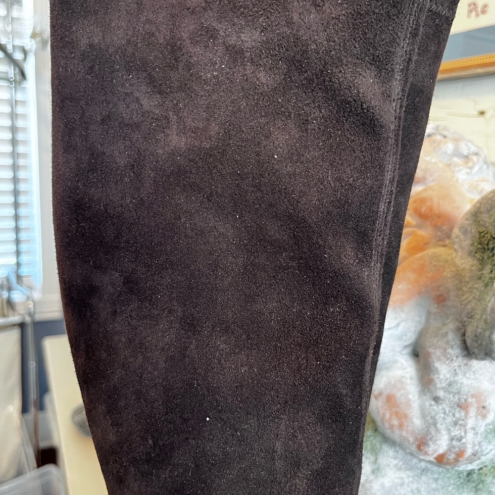 Stuart Weizmann Brown Suede Stretch Boots - image 4